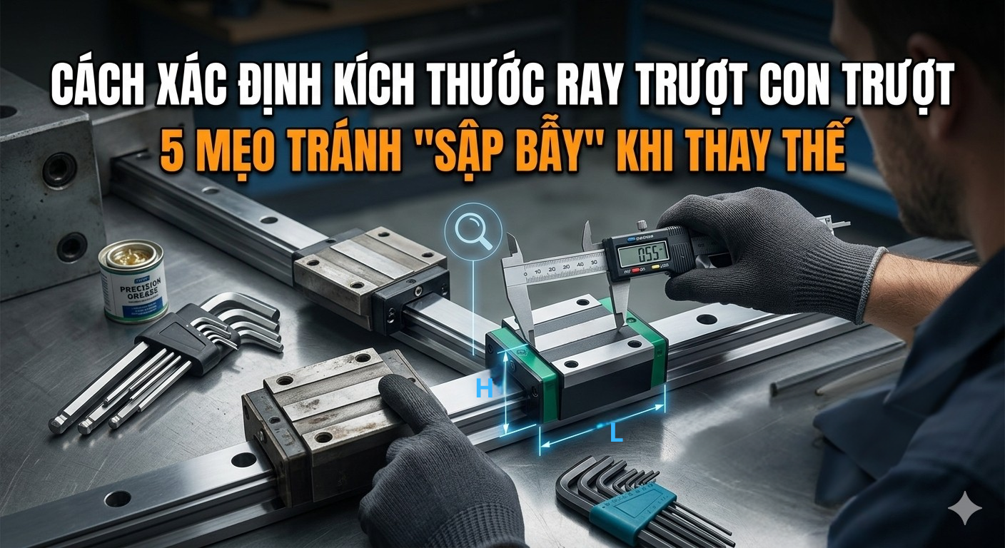 C&aacute;ch X&aacute;c Định K&iacute;ch Thước Ray Trượt, Con Trượt: 5 Mẹo Tr&aacute;nh " SẬP BẪY" Khi Thay Thế